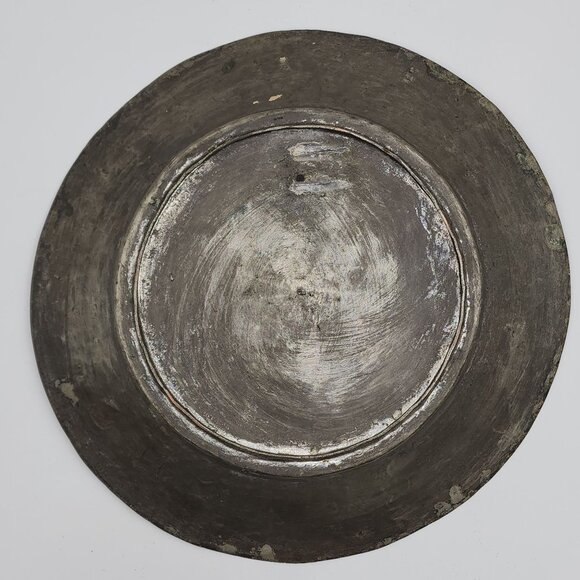 Handcrafted Vintage Copper Decorative Plate With Intricate Engraved Patterns - Picture 6 of 12